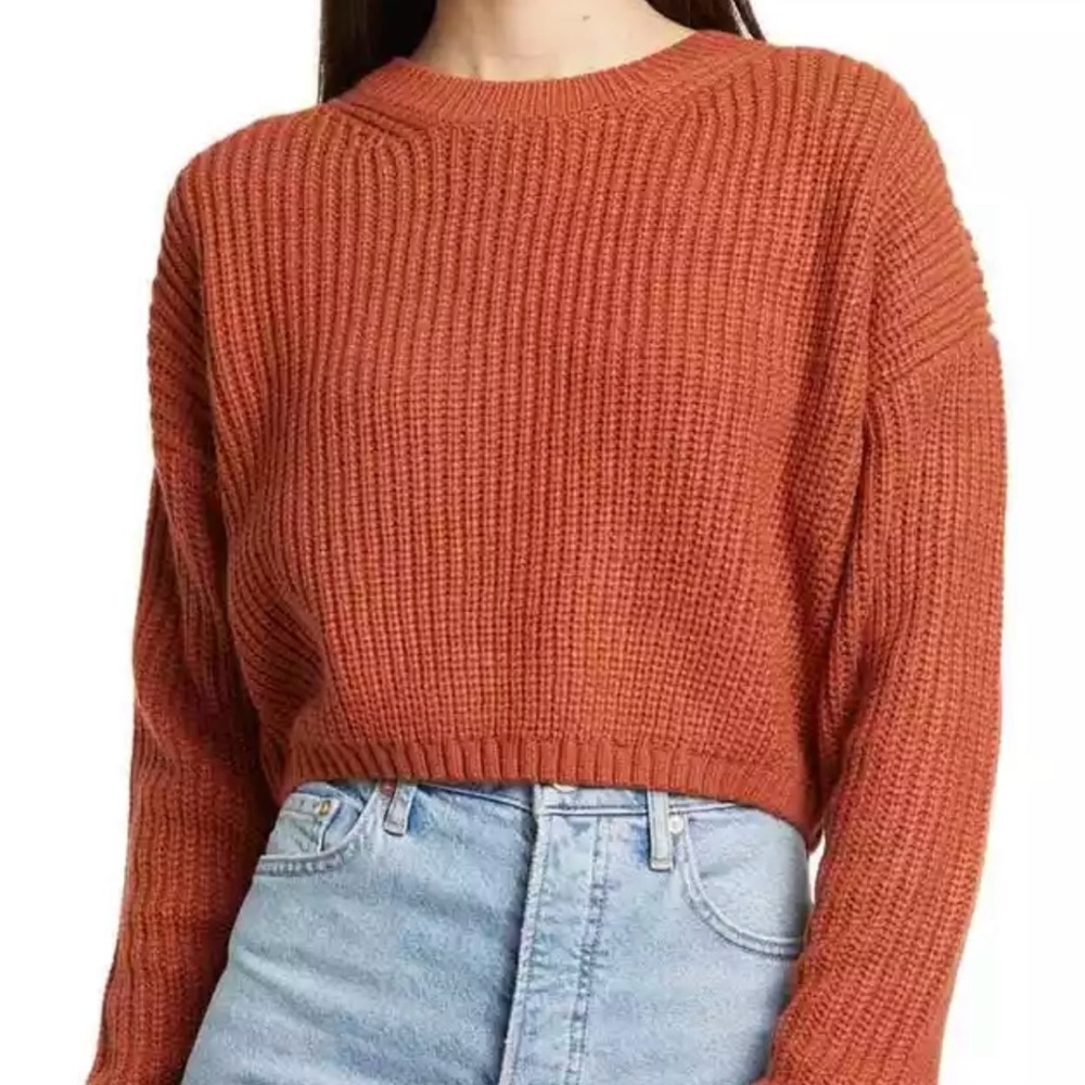 Elodie Crewneck Cropped Sweater